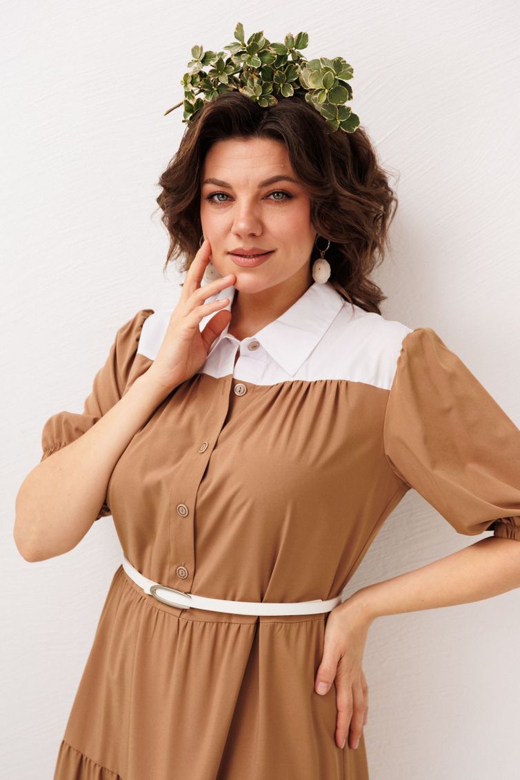 Платье Anelli Laurel арт. 1847 овсяное печенье