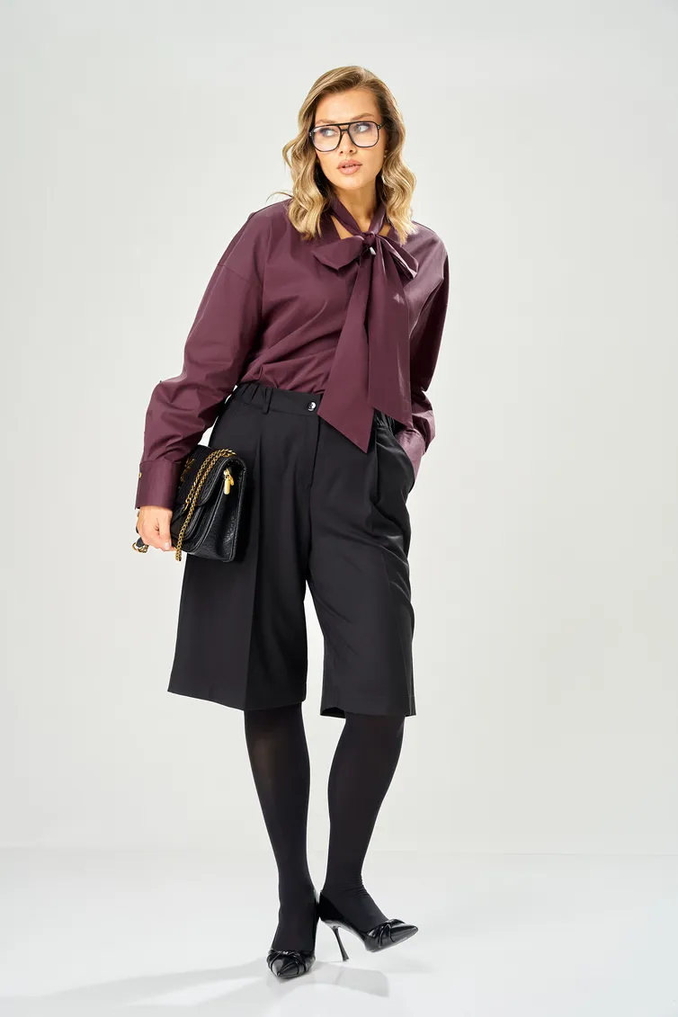 Blouse Ava fashion #M-235 bordovyj