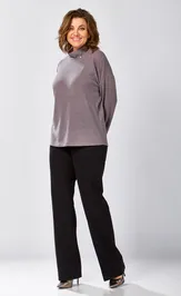 Лонгслив BegiModa 4156 фиолетовый пепел