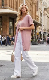 Sweter BELANGE 3388 rozovyj