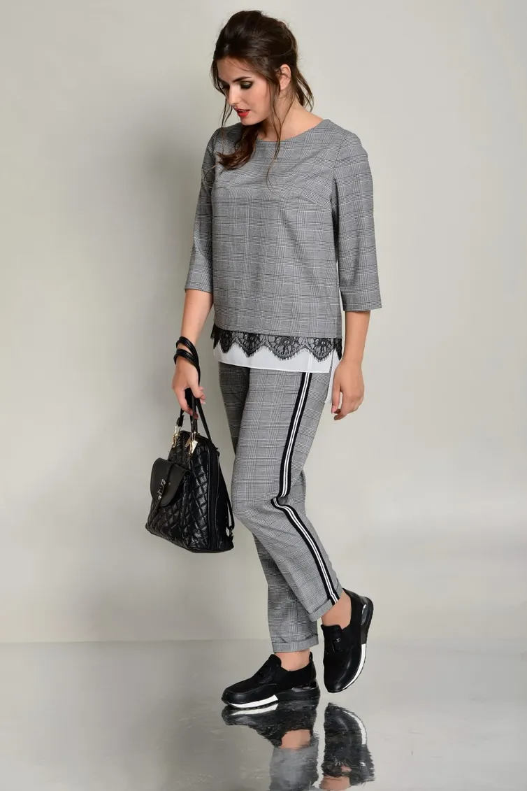 Блузка Roma Moda арт. М446 диз. клетка