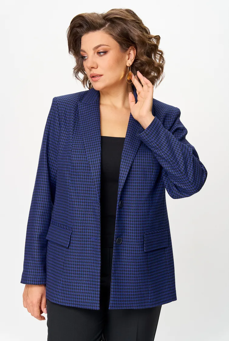 Żakiet BelElStyle #412-303 sinij print