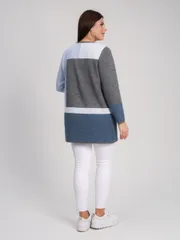 Sweter BONADI #1933 seryj-goluboj