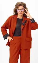 Garnitur Michel Chic 1437 kostyum terrakot