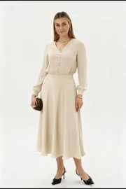 Sukienka Faufilure #S1871 molochnyj