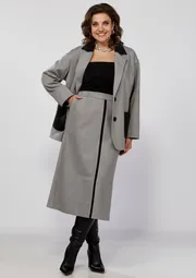Żakiet Ava fashion #M-090 seryj
