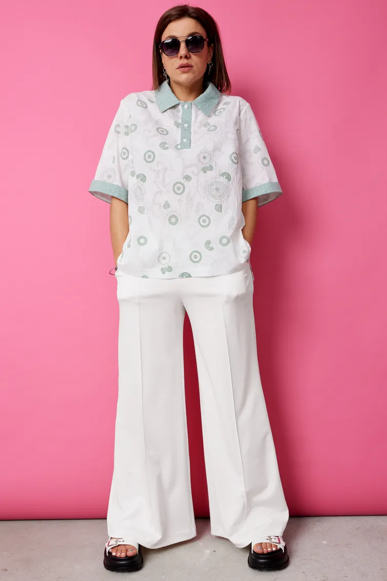 Bluzka BegiModa #4132 shalfej na belom