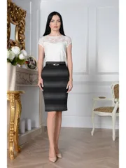 Spódnica Elite Moda #3314 seryj