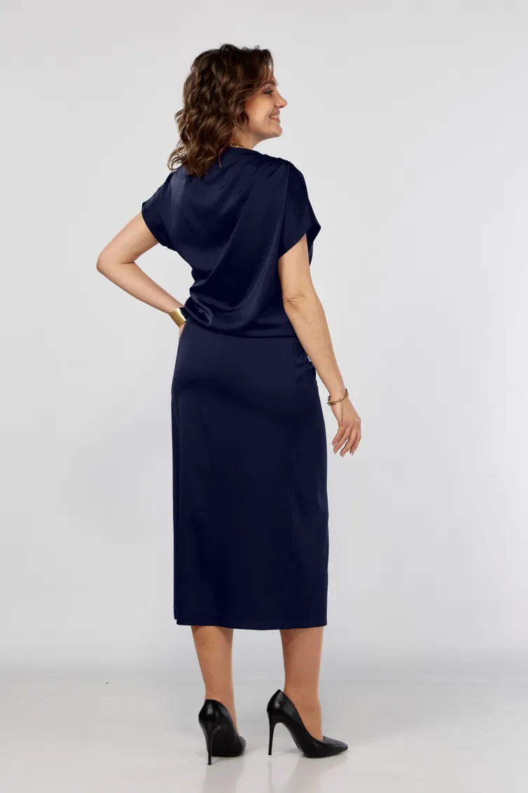 Dress Olga Style #S902 sinij