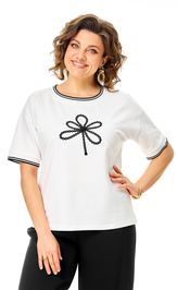 Блузки, туники Rumoda 2261 молочный-черный