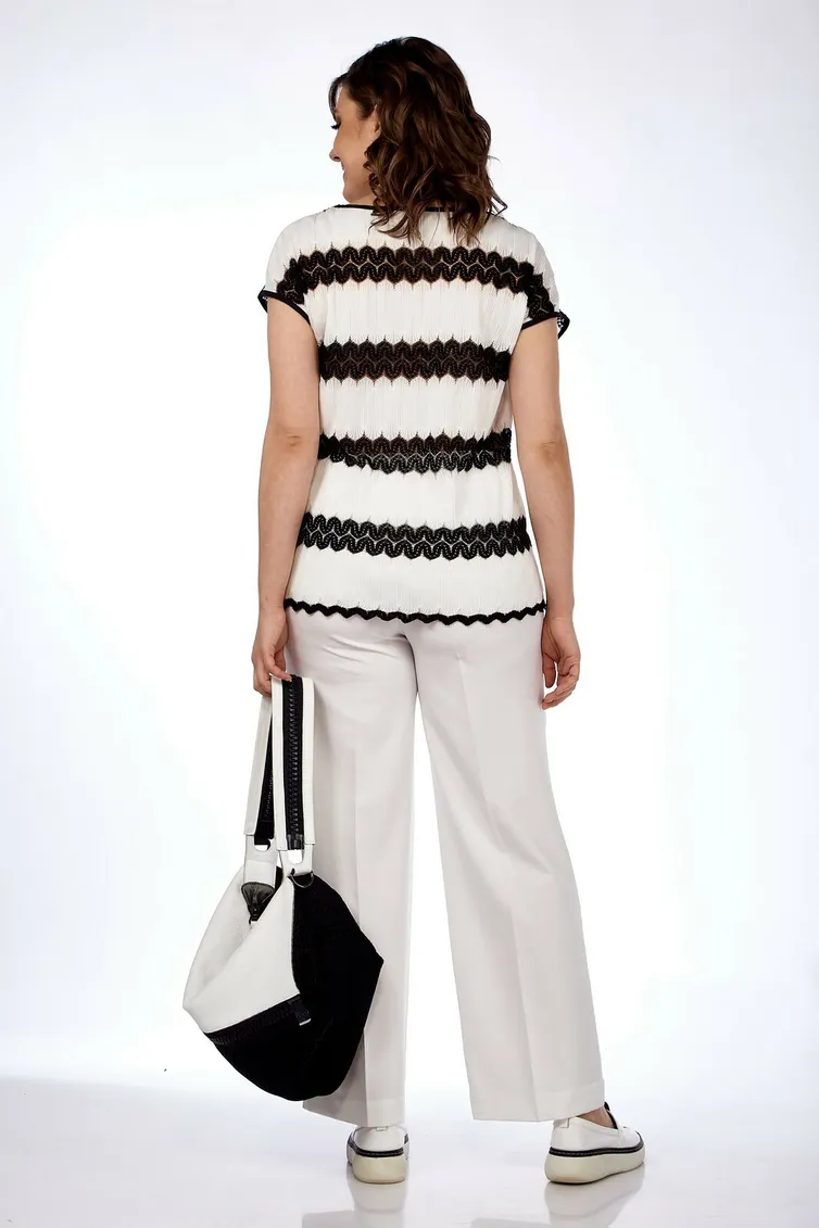 Zestaw Vilena-fashion #881 belo-chernyj+belyj