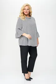 Bluzka Abbi #4022 belo-chernyj