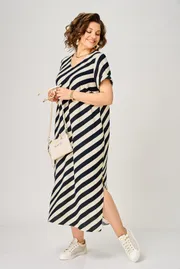 Sukienka BelElStyle #887-338 poloska
