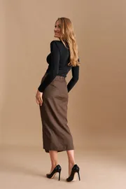 Skirt Elletto Life #2313 korich-chernyj