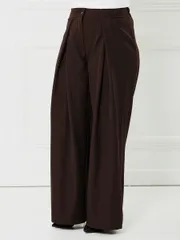 Trousers NOVITA #1481 korichnevyj