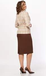 Garnitur Milora 1146/1 shokolad +kletka