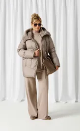 Coat Beautiful & Free 1018 seryj
