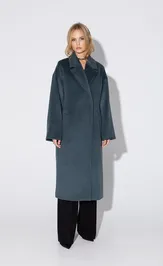 Пальто Pirs 4847 серо-бирюзовый