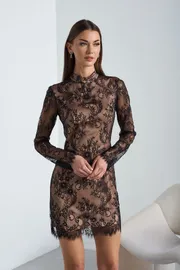 Sukienka Lady Line #3326 chyornoe +bezh