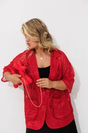 Żakiet Anastasia #1190 krasnyj