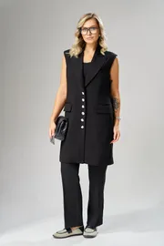Waistcoat Ava fashion #M-242 chernyj