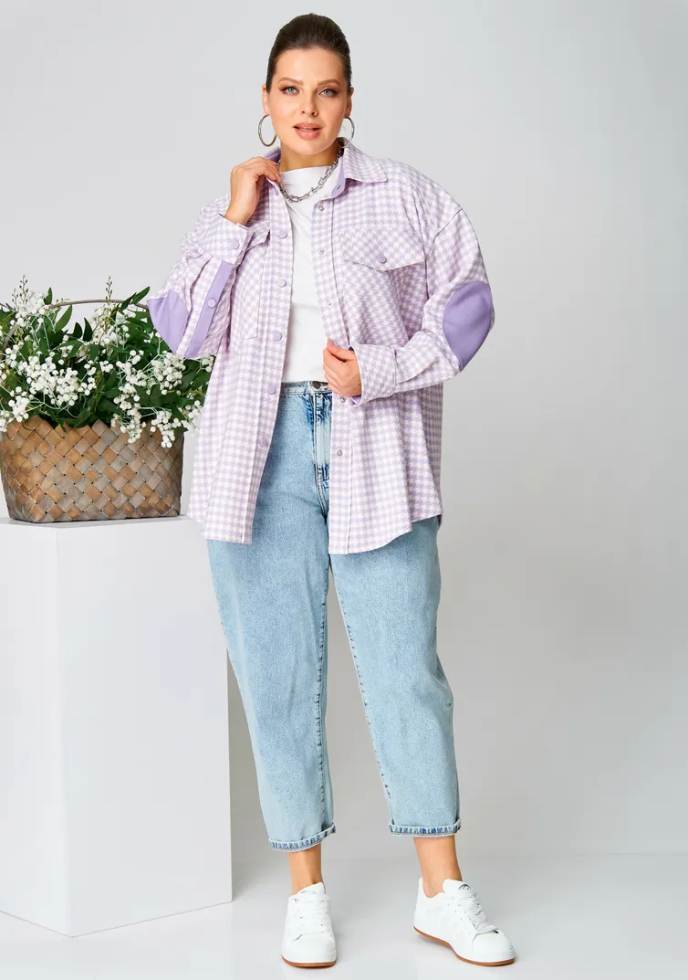 Koszula Ava fashion #M-107 lavandovyj