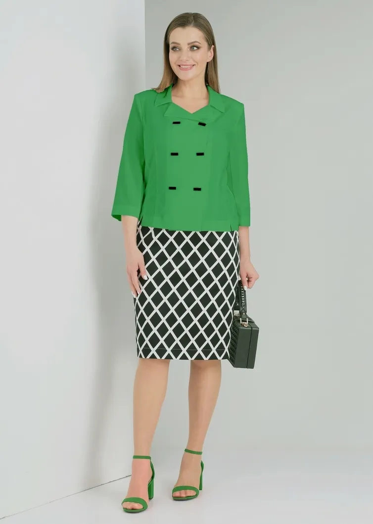 Zestaw Vilena-fashion #801 zelen+belo-chernyj
