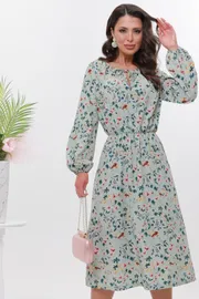 Sukienki DS Trend #P-3876-0122 (na zavyazkax s pyshnym rukavom)