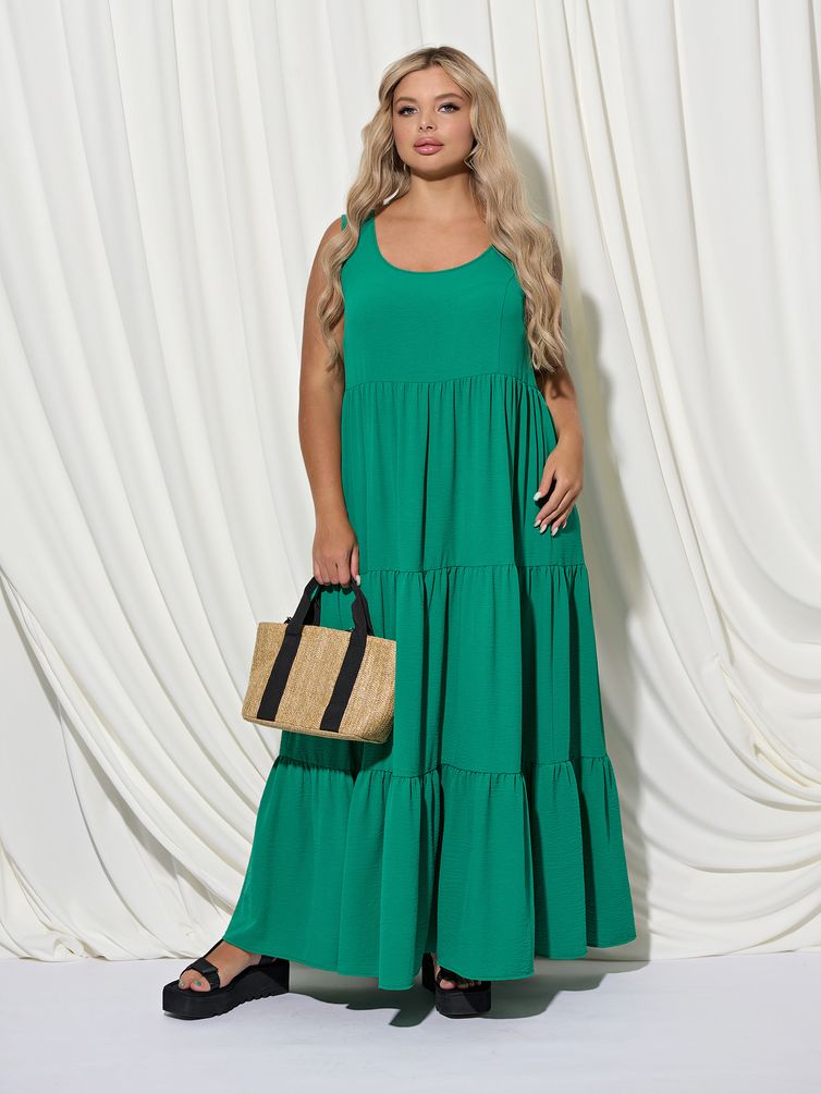 Платье DORA plus арт. 0262-1 зеленый