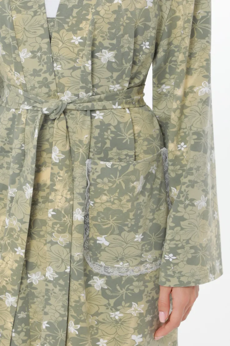 Халат DS Trend #DO-0069-0412 (domashnij zelenyj s printom)