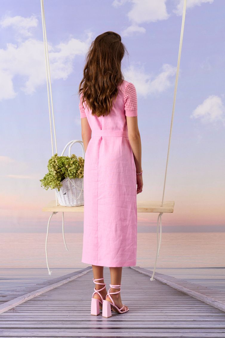 Sukienka Barbara Geratti #S2996BG belyj/rozovyj