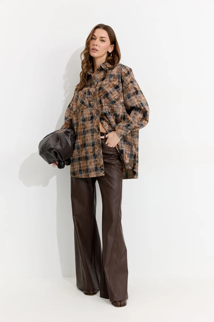 Blouse Lyushe #4303 korichnevyj
