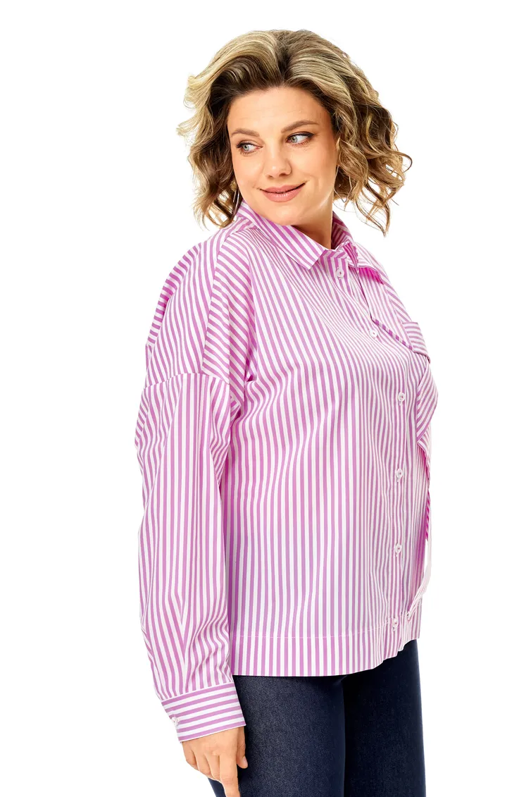 Blouse Michel Chic #798 poloska lilovaya