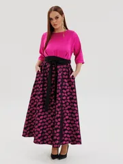 Sukienka Anastasia MAK #1229-D Fuksiya + gorox