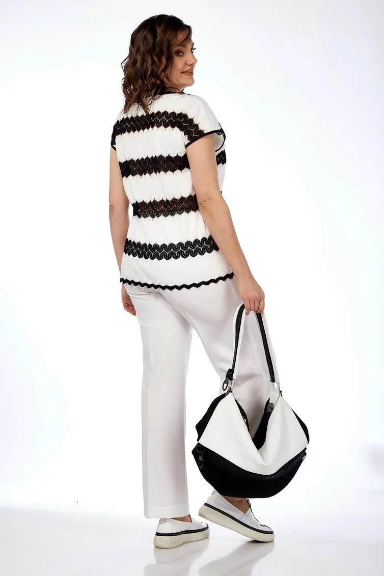 Zestaw Vilena-fashion #881 belo-chernyj+belyj