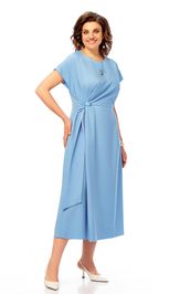 Платье Ольга Стиль С1019 голубой