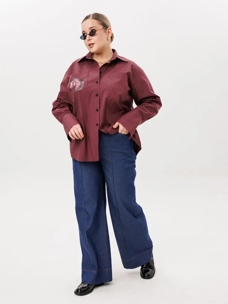 Рубашка Ava fashion арт. М-167 бордовый