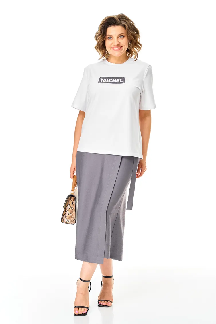 Костюм Michel Chic арт. 1336/1 белый, пепел