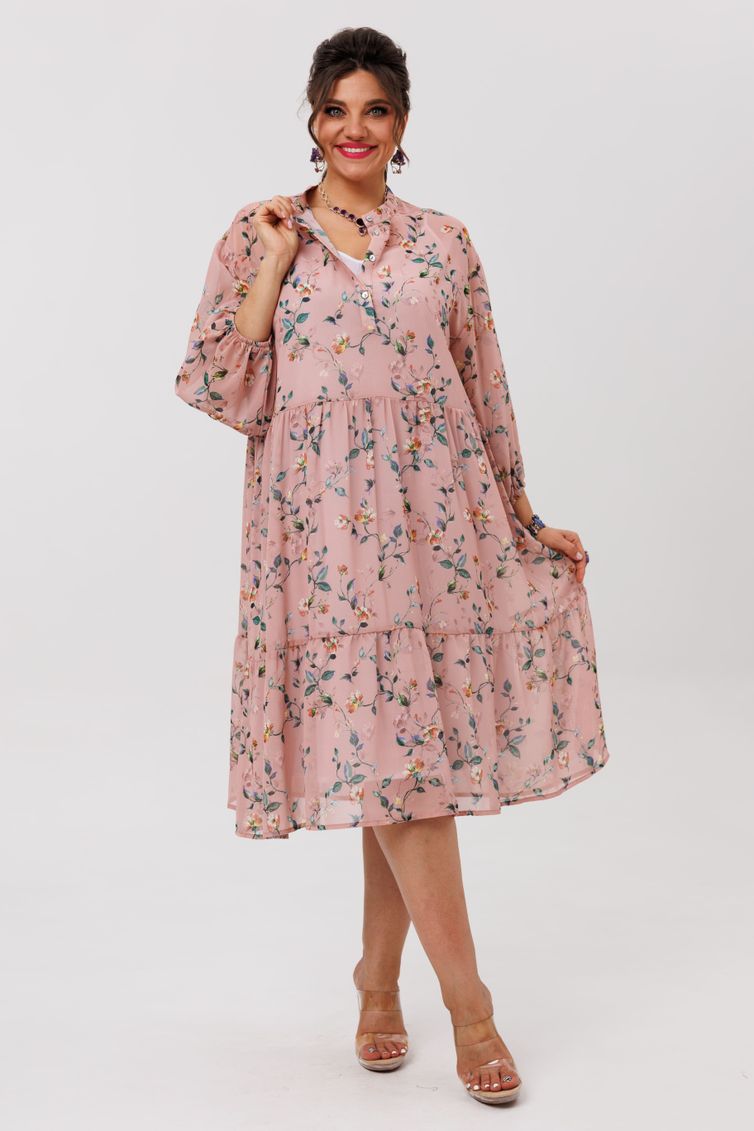 Платье Anelli Laurel арт. 1657 пудровый сад