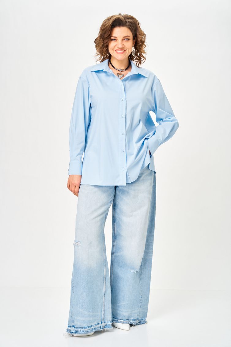 Рубашка Anastasia MAK арт. 1324 голубой