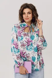 Bluzka Anelli Laurel #1806 rozy lilii piony