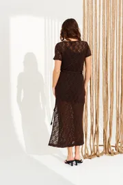 Dress Elletto Life #11139 korichnevyj