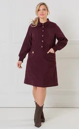 Dress NOVITA 101 marsala