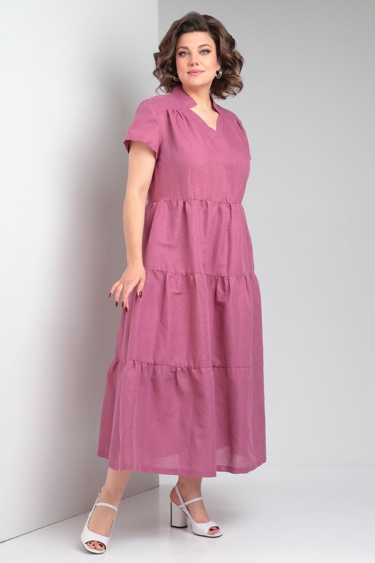 Dress Celentano #5028.1 len malinovyj