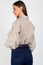 Blouse VIZAVI #745 bezhevaya poloska