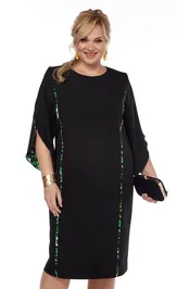 Dress Vilena-fashion 1043 chernyj+zelenyj leopard