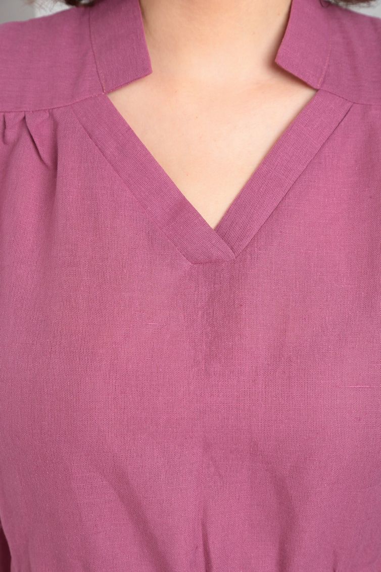Dress Celentano #5028.1 len malinovyj