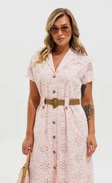 Sukienka Verita moda N-2459.1 pudra