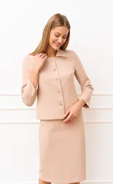 Костюм MARIKA 451 песочный гусиная лапка
