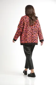 Sweter Ladis Line #1528 rozovyj leo